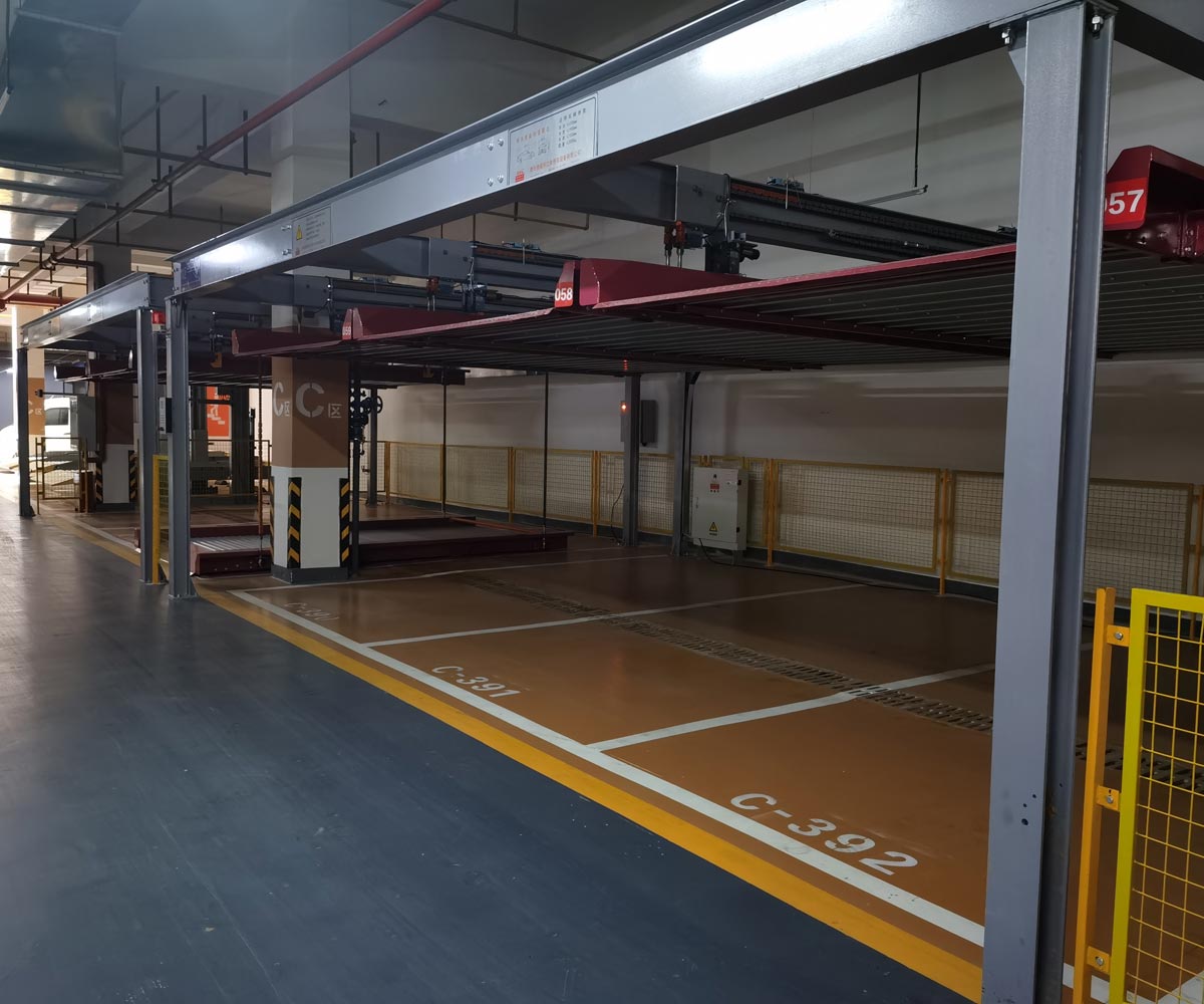地下室四柱升降式立體停車設(shè)備 地下室四柱升降式立體停車設(shè)備